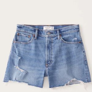 NWT 4 Inch High Rise Denim Mom Shorts